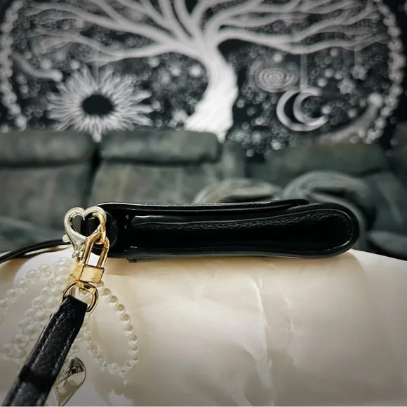 Vintage style Tory Burch small crossbody Bag Black Leather - Picture 14 of 17